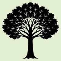 Mahogany tree silhouette graphic for creative projects, logos, and outdoor-themed visuals. Ideal for digital or print designs. An elegant natural touch to your creative projects. vector