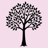 Redbud tree silhouette graphic for creative projects, logos, and outdoor-themed visuals. Ideal for digital or print designs. An elegant natural touch to your creative projects. vector