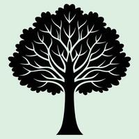 Linden tree silhouette graphic for creative projects, logos, and outdoor-themed visuals. Ideal for digital or print designs. An elegant natural touch to your creative projects. vector