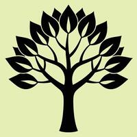 Tulip tree silhouette graphic design for creative projects, logos, and outdoor-themed visuals. Ideal for digital or print designs. An elegant natural touch to your creative projects. vector