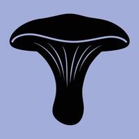Oyster mushroom silhouette graphic for creative projects, logos, and outdoor-themed visuals. Ideal for digital or print designs. An elegant natural to your creative projects. Vegetable silhouette vector