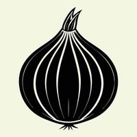 Onion silhouette graphic for creative projects, logos, and outdoor-themed visuals. Ideal for digital or print designs. An elegant natural to your creative projects. Vegetable silhouette Design vector