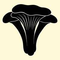 Chanterelles silhouette graphic for creative projects, logos, and outdoor-themed visuals. Ideal for digital or print designs. An elegant natural to your creative projects. Vegetable silhouette Design. vector