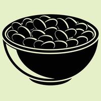 Beans silhouette graphic for creative projects, logos, and outdoor-themed visuals. Ideal for digital or print designs. An elegant natural to your creative projects. Vegetable silhouette Design. vector