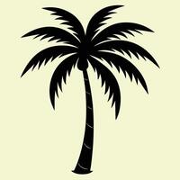 Palm tree silhouette graphic for creative projects, logos, and outdoor-themed visuals. Ideal for digital or print designs. An elegant natural touch to your creative projects. vector