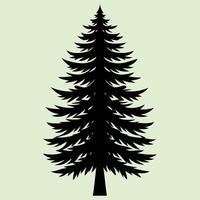 Spruce tree silhouette graphic for creative projects, logos, and outdoor-themed visuals. Ideal for digital or print designs. An elegant natural touch to your creative projects. vector