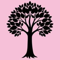 Eucalyptus tree silhouette graphic for creative projects, logos, and outdoor-themed visuals. Ideal for digital or print designs. An elegant natural touch to your creative projects. vector
