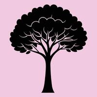 Eucalyptus tree silhouette graphic for creative projects, logos, and outdoor-themed visuals. Ideal for digital or print designs. An elegant natural touch to your creative projects. vector