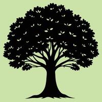 Tree silhouette illustration graphic design for creative projects, logos, and outdoor-themed visuals. Ideal for digital or print designs. An elegant natural touch to your creative projects. vector
