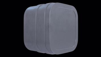 Bank Safe Locker Rotating on a Transparent Background. Seamless Loop. Money. 4K video
