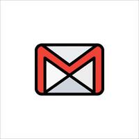 The email icon is shown on a white background vector