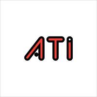 A red and black logo with the word ita vector