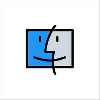 The icon for the mac os x file manager vector