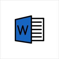 Microsoft word logo on a white background vector