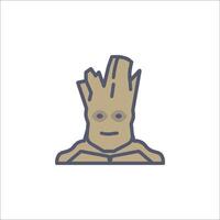 The groot icon is shown on a white background vector