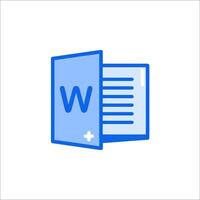 Microsoft word icon vector