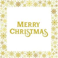 Snowflake square frame vector