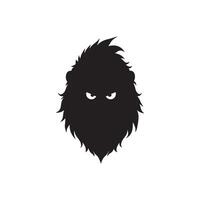 Creative simple king kong Face silhouette Style with white background vector