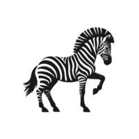 Creative simple Zebra silhouette Style with white background vector