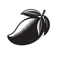 Creative simple Mango silhouette Style with white background vector
