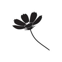 Creative Flower silhouette Style with background vector