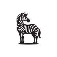 Creative simple Zebra silhouette Style with white vector