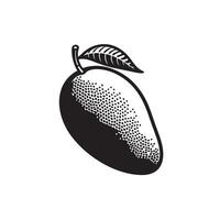 Creative simple Mango silhouette Style with background vector
