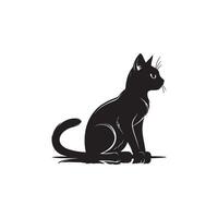 Creative simple Cat silhouette Style background vector