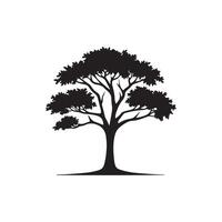 Creative simple Tree silhouette Style with white background vector