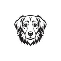 Creative simple Dog Face silhouette Style with white background vector