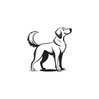 Creative simple Dog silhouette Style with white background vector