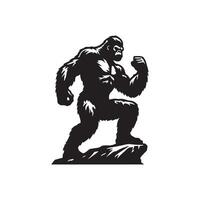 Creative simple king kong silhouette Style background vector