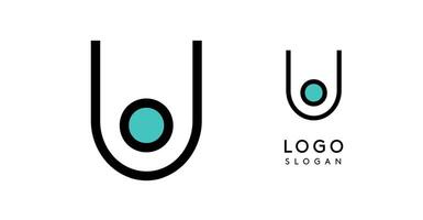 Geometric minimal letter U. Sleek tech logo for innovative branding, real estate, archetecture studio, digital finance, kid toys logo, creative brand. illustration vector