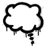Spray Painted Graffiti Thought bubble icon Sprayed isolated with a white background. vector