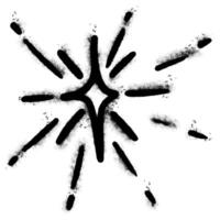 Spray Painted Graffiti stars sparkle icon Sprayed isolated with a white background. graffiti shining burst with over spray in black over white. vector