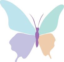 Abstract Illustration Silhouette of pastel simple design of Butterfly logo icon vector