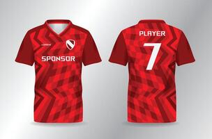 abstract red background pattern for sport jersey template vector