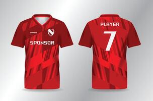 abstract red background and pattern for sport jersey mockup template vector