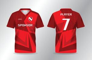 simple red abstract background and pattern for sport jersey mockup template vector