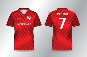 red abstract background and pattern for sport jersey mockup template vector