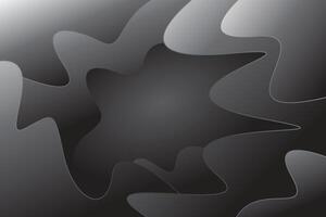 wavy light and dark black color gradient background. Modern minimalistic and geometric design template. vector