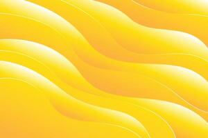 wavy light and dark yellow color gradient background. Modern minimalistic and geometric design template. vector