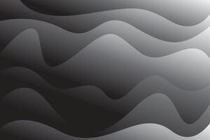 Modern wave minimalistic and geometric design template. Abstract light and dark black color gradient background. vector