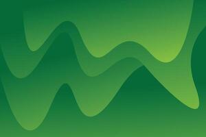 wavy light and dark green color gradient background. Modern minimalistic and geometric design template. vector