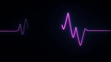 Dynamic Neon Wave Graphic with Vibrant Pink Lines on Dark Background, Evoking Energy and Movement in Modern Visual Aesthetic. video