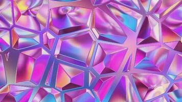 Mesmerizing holographic Iridescent Crystal Motion Background video