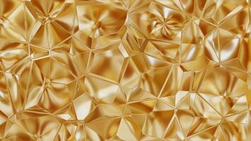 geometric Gold polygon background loop video