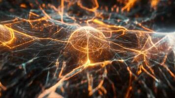 Glowing neural network visualization video