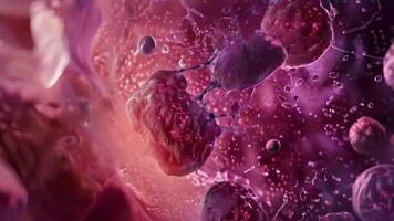Microscopic view of cellular structures video