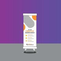 Professional roll up stand banner template design vector